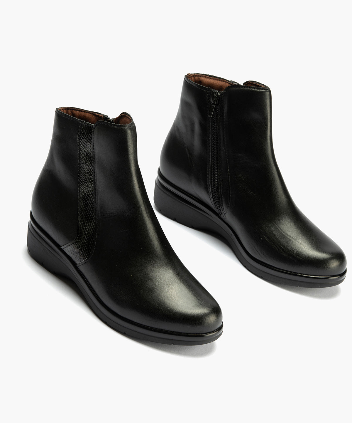 Botin en napa de mujer color negro