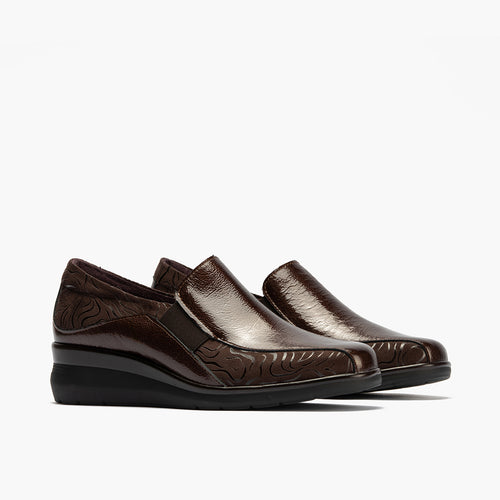 Abotinado Gucci con elásticos de mujer color marron