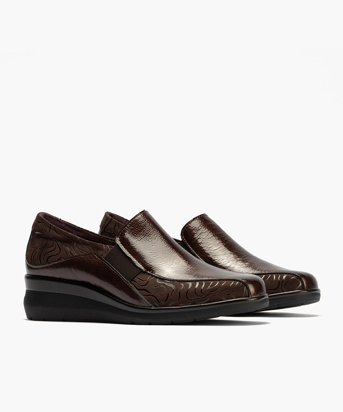 Abotinado Gucci con elásticos de mujer color marron