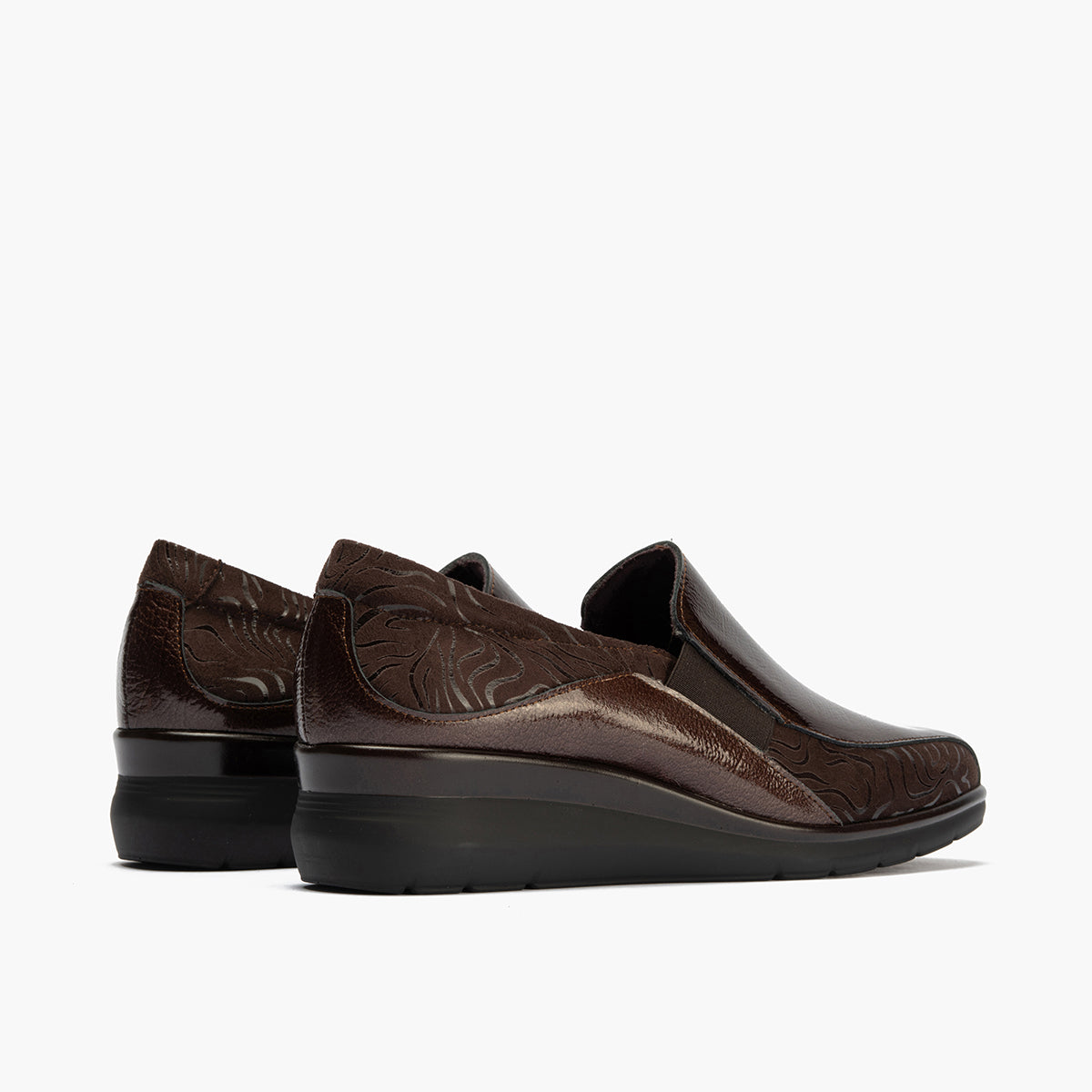 Abotinado Gucci con elásticos de mujer color marron
