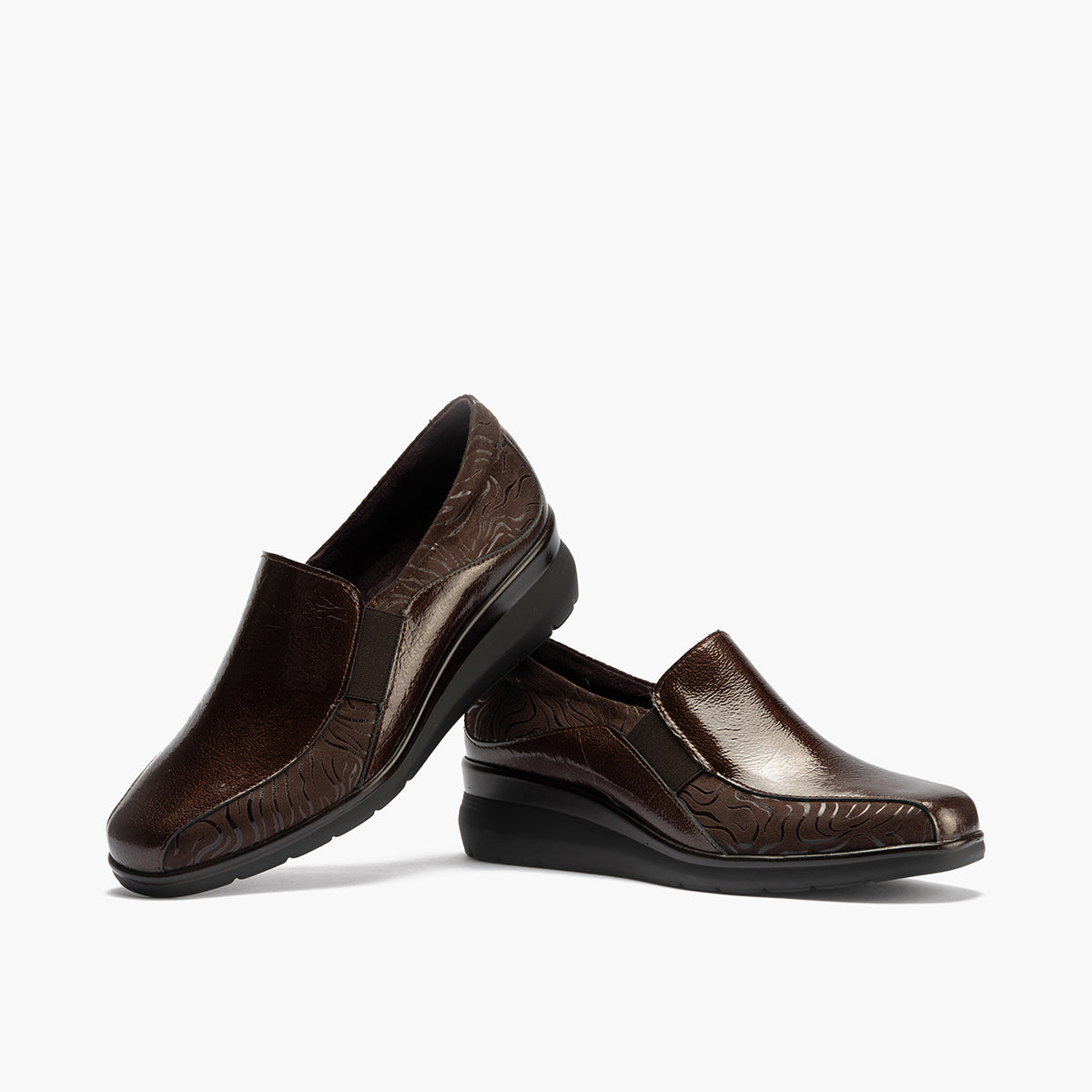 Abotinado Gucci con elásticos de mujer color marron