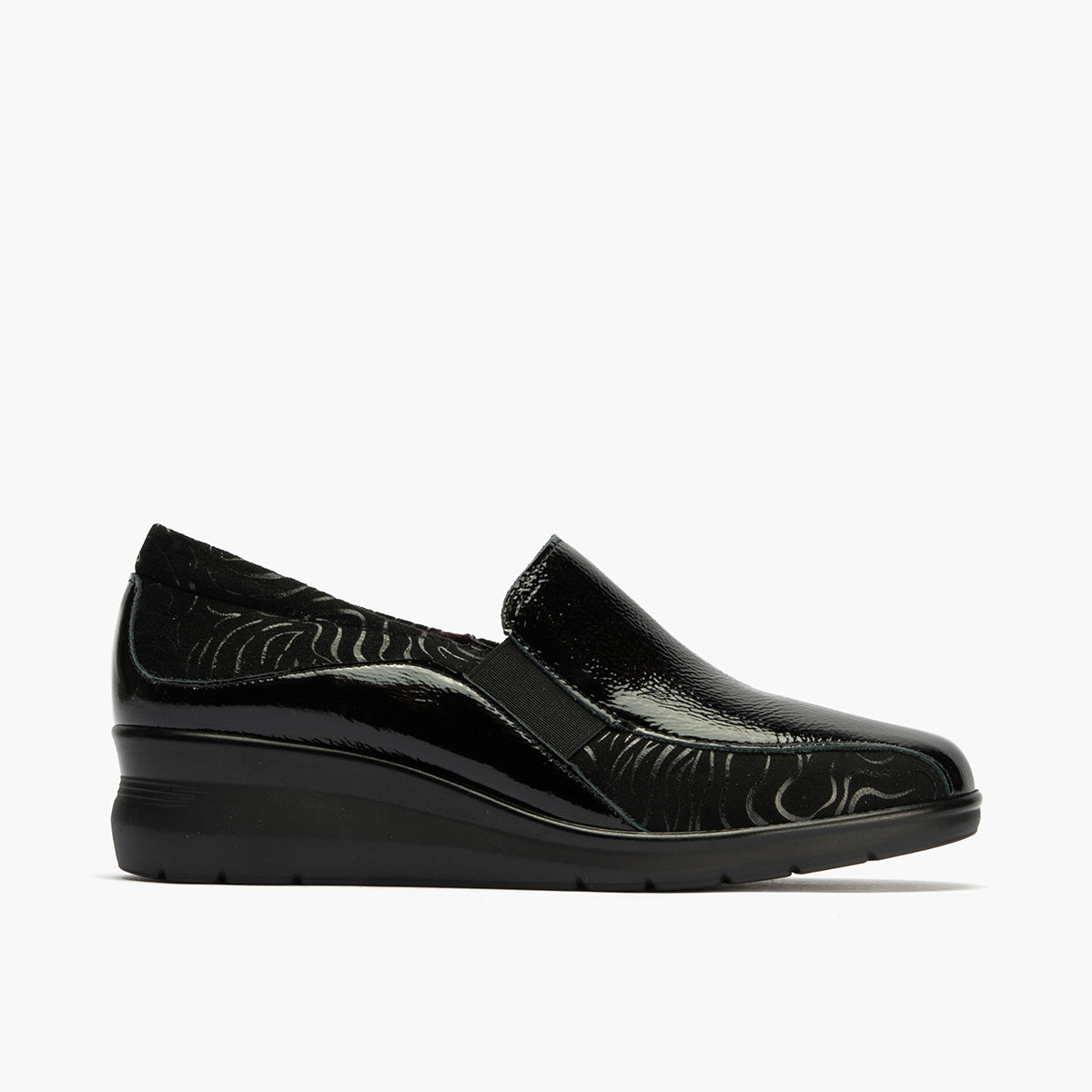 Abotinado Gucci con elásticos de mujer color negro