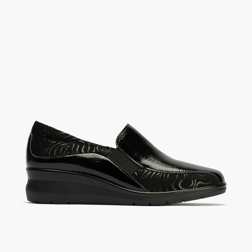 Abotinado Gucci con elásticos de mujer color negro