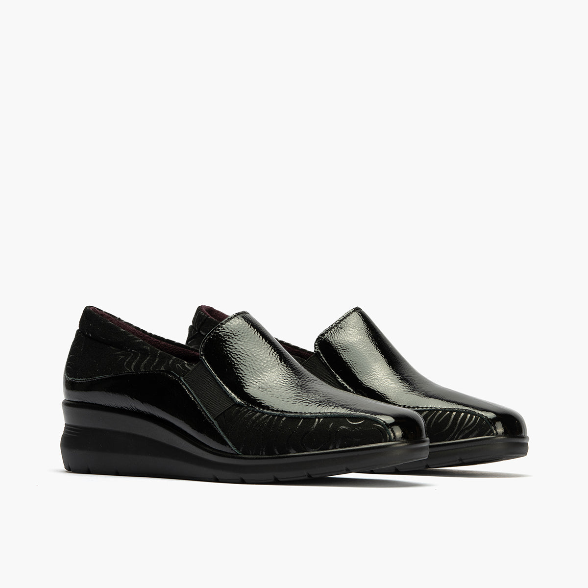Abotinado Gucci con elásticos de mujer color negro