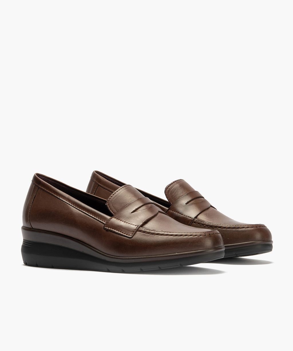 Mocasín en Napa de mujer color marron