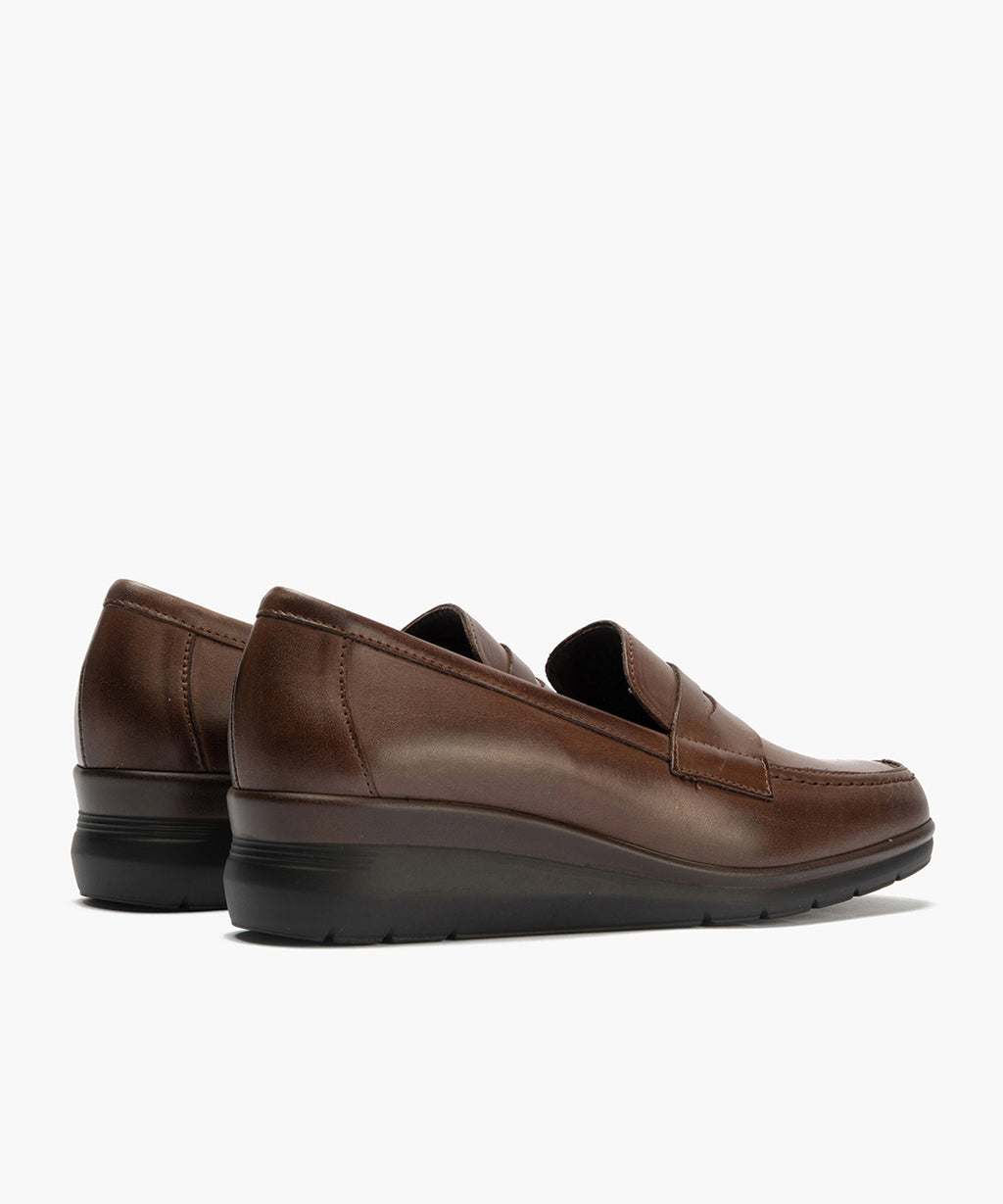 Mocasín en Napa de mujer color marron