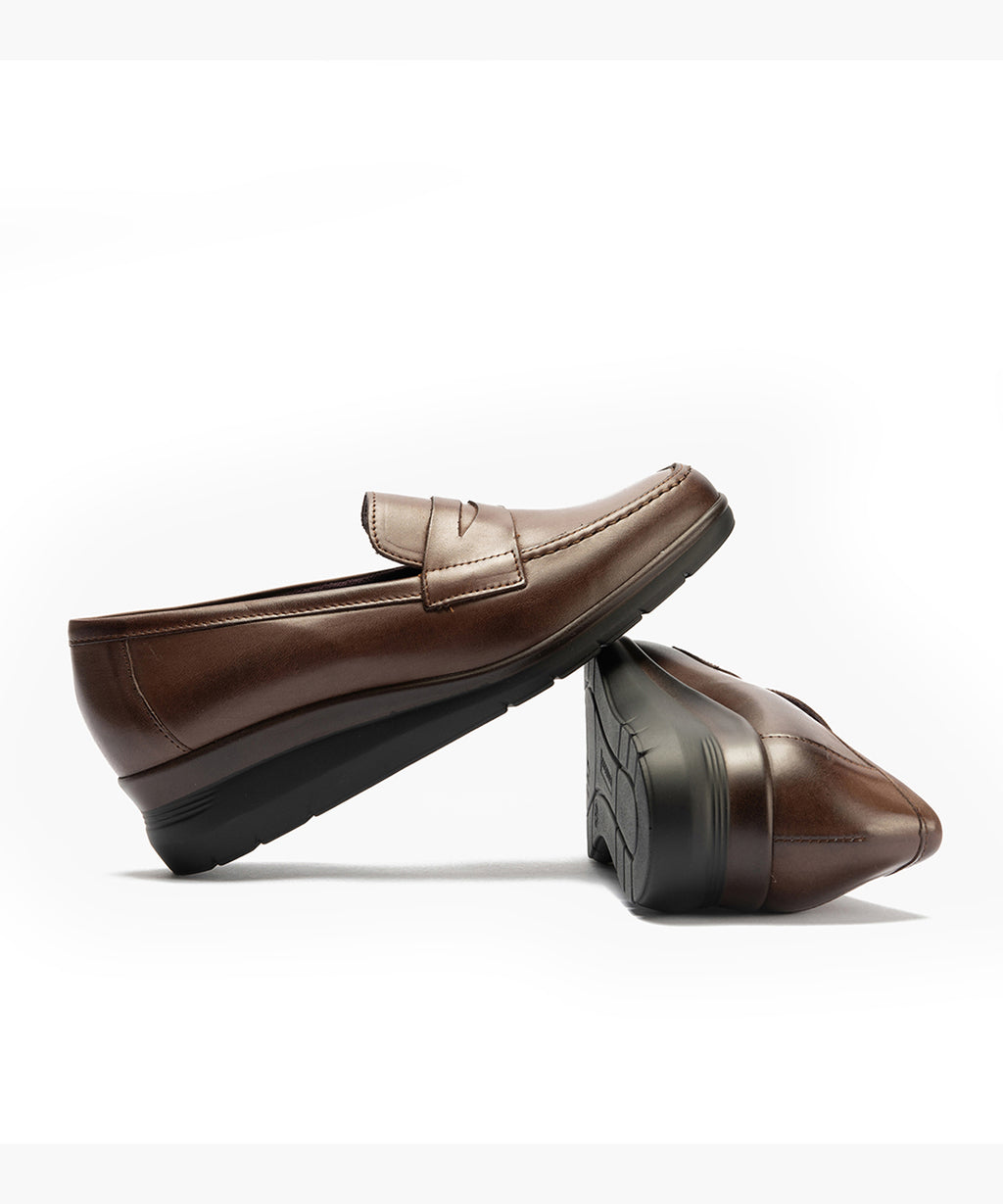 Mocasín en Napa de mujer color marron