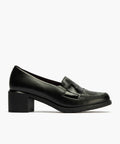 Mocasín con tacón de mujer color negro