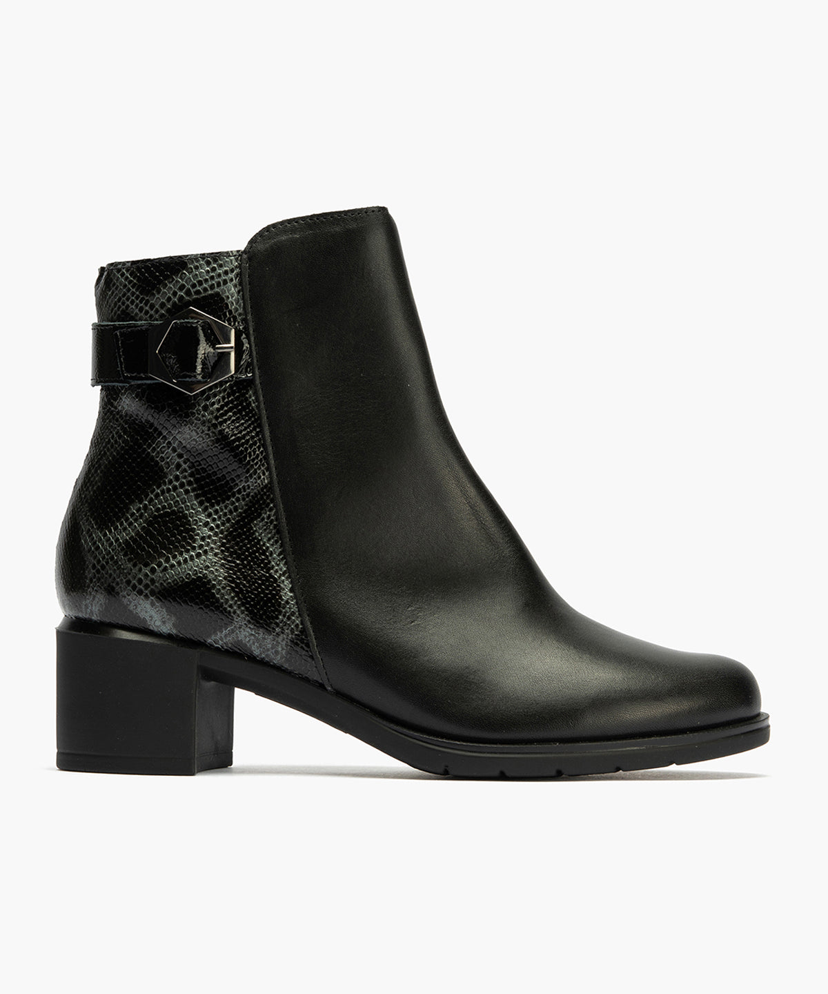 Botin en napa de mujer color negro