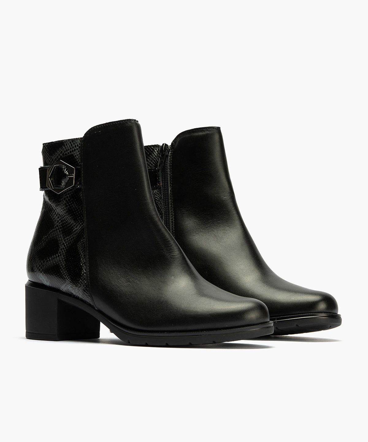 Botin en napa de mujer color negro