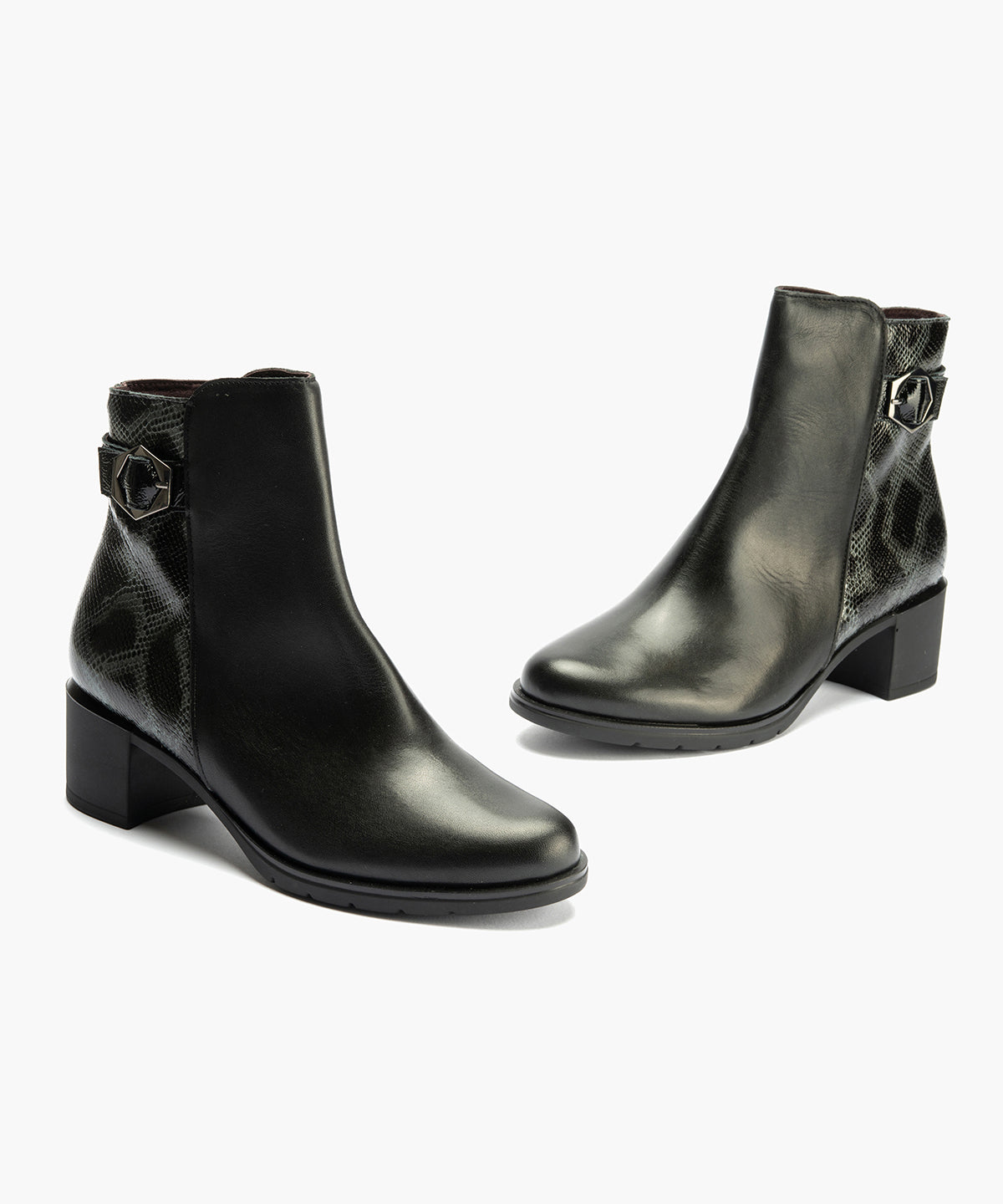 Botin en napa de mujer color negro