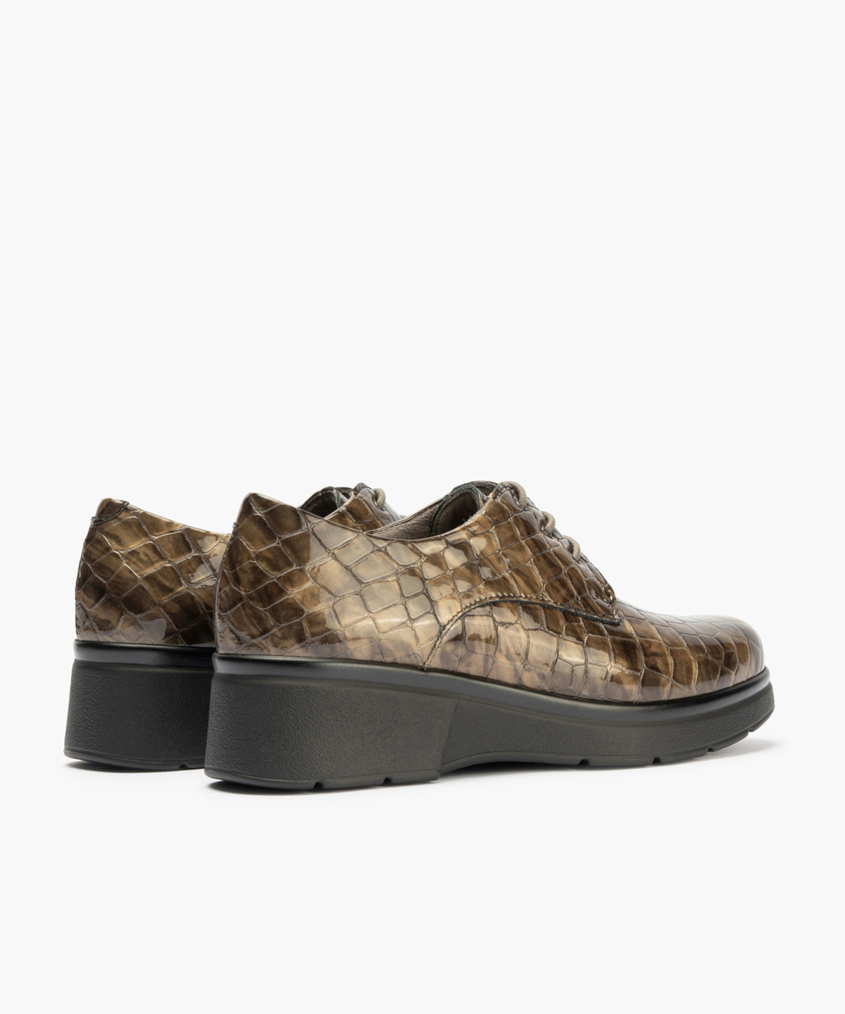 Blucher en Coco con cordones de mujer color humo
