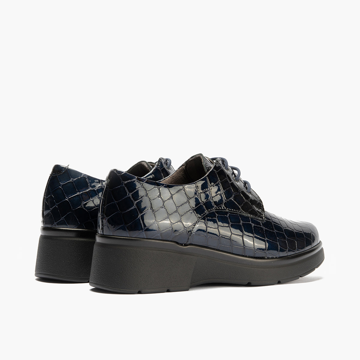 Blucher en Coco con cordones de mujer color marino