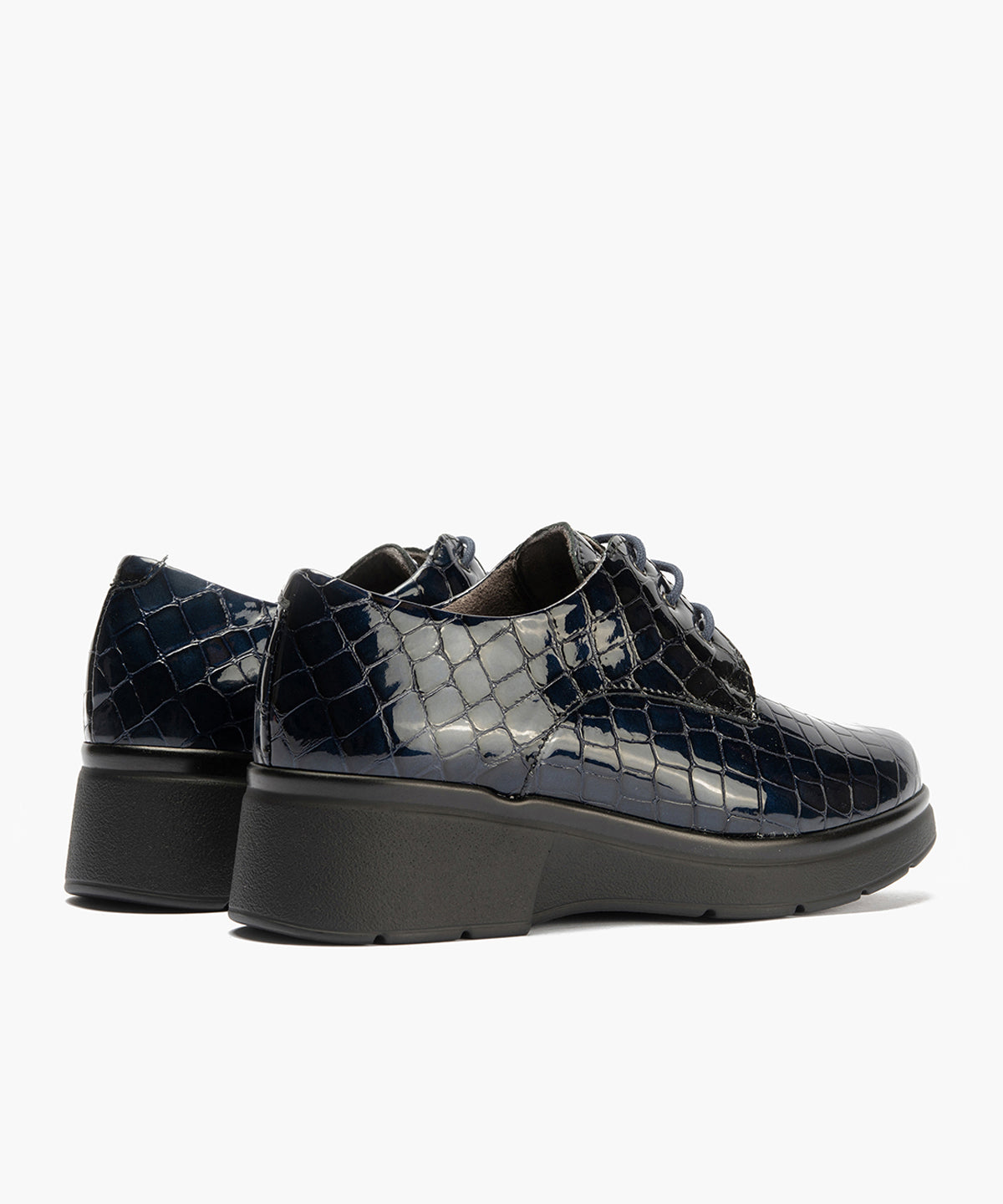 Blucher en Coco con cordones de mujer color marino