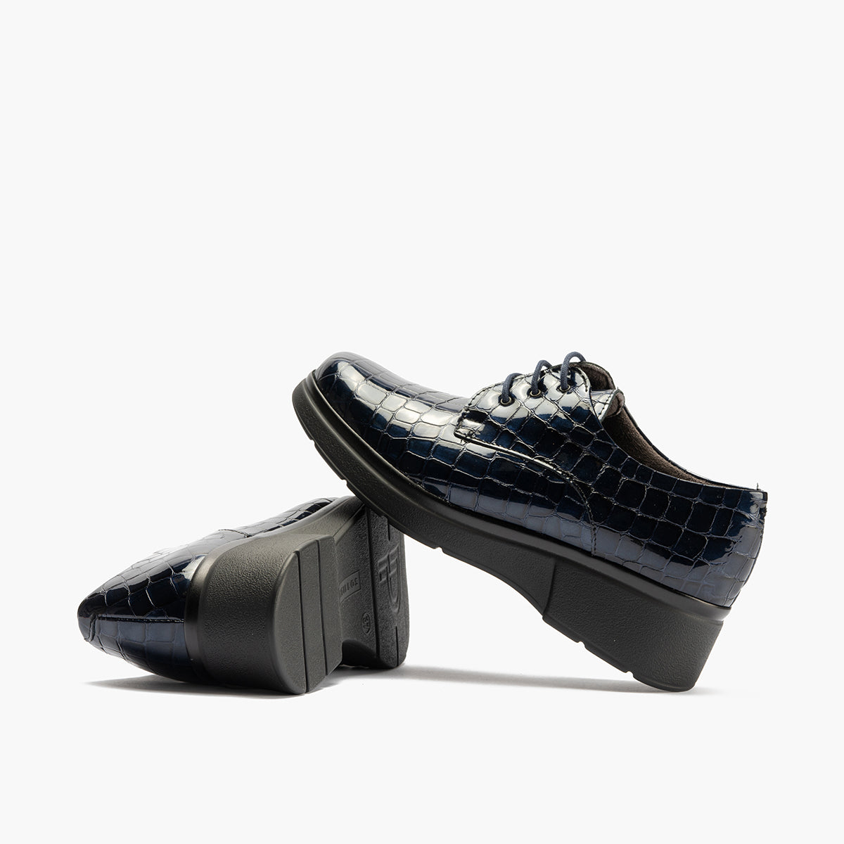 Blucher en Coco con cordones de mujer color marino