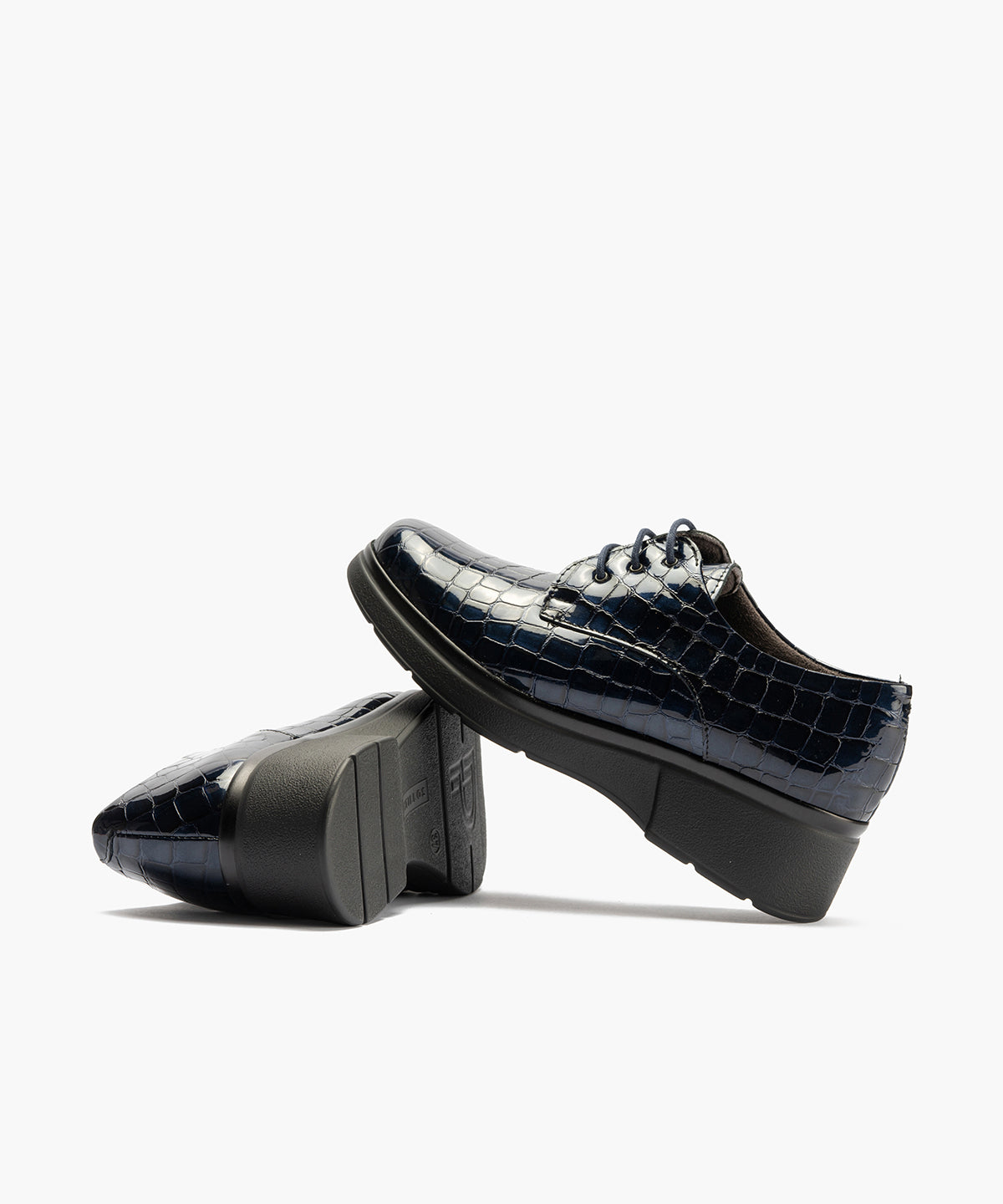 Blucher en Coco con cordones de mujer color marino