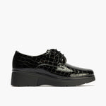 Blucher en Coco con cordones de mujer color negro