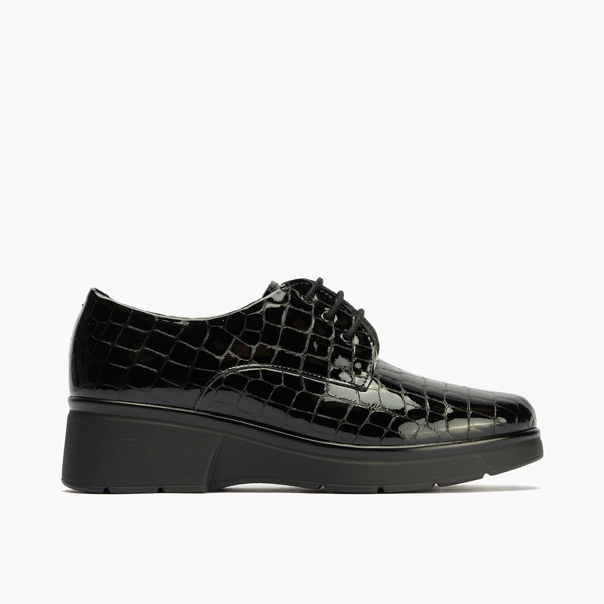 Blucher en Coco con cordones de mujer color negro