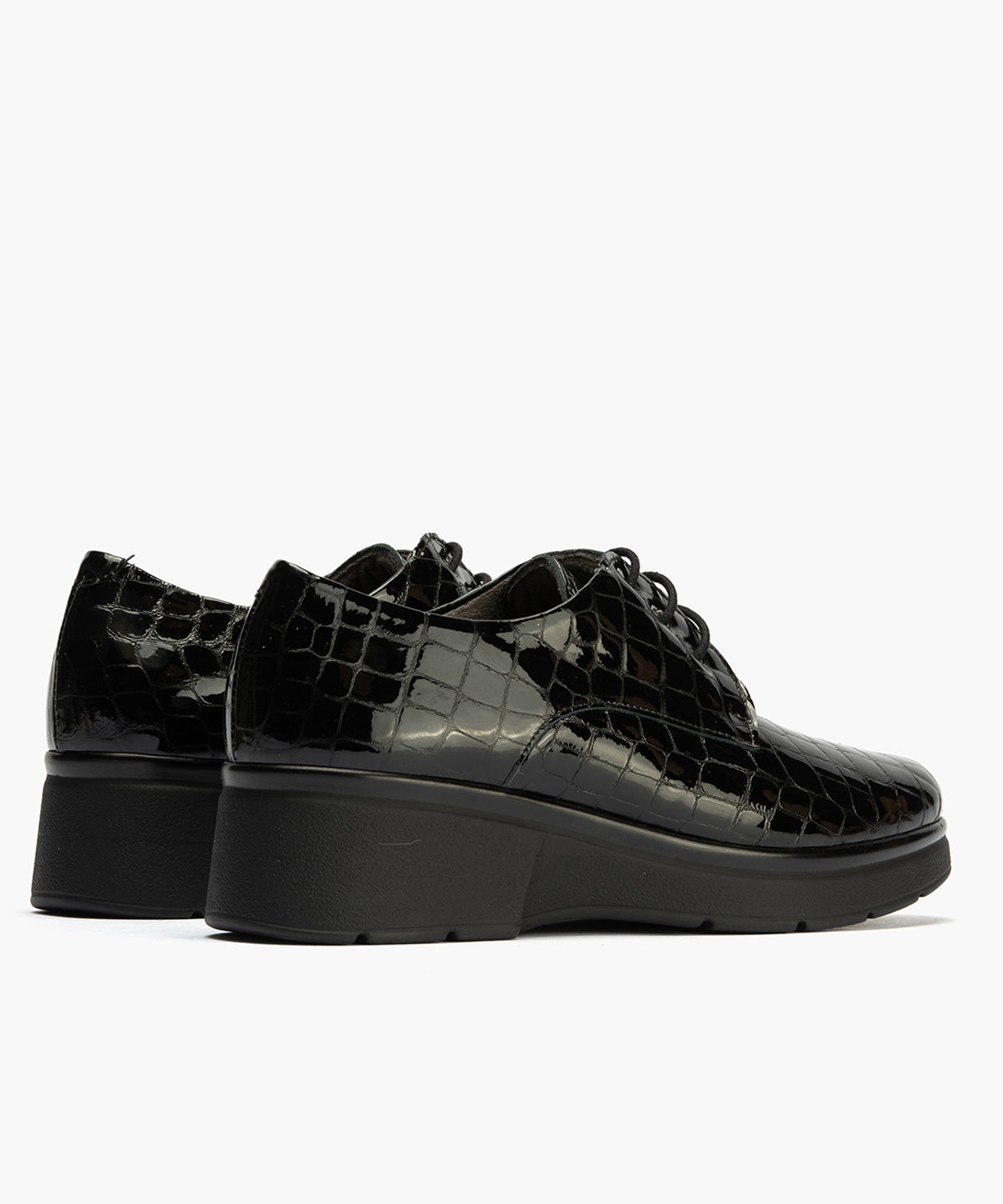 Blucher en Coco con cordones de mujer color negro
