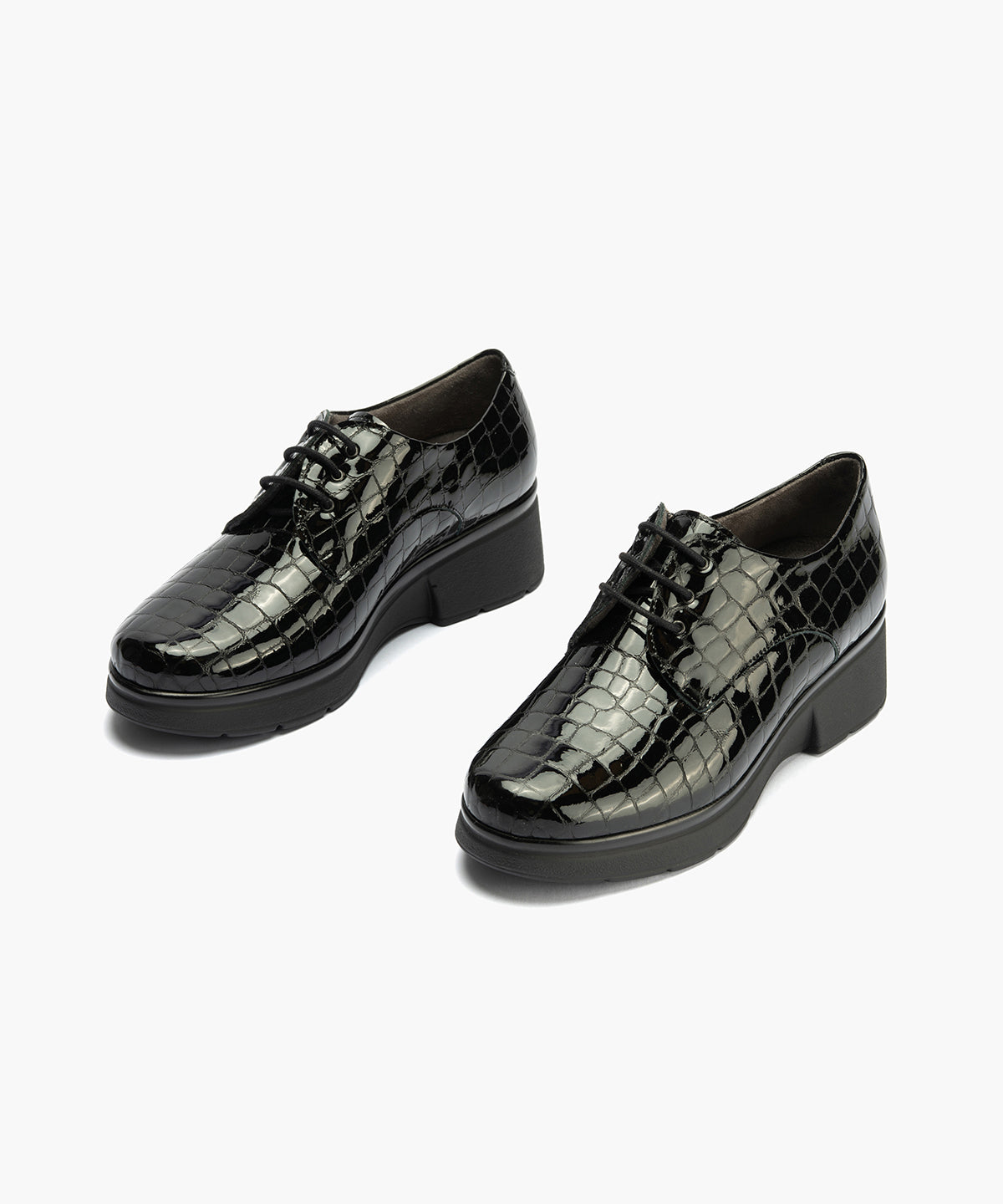 Blucher en Coco con cordones de mujer color negro