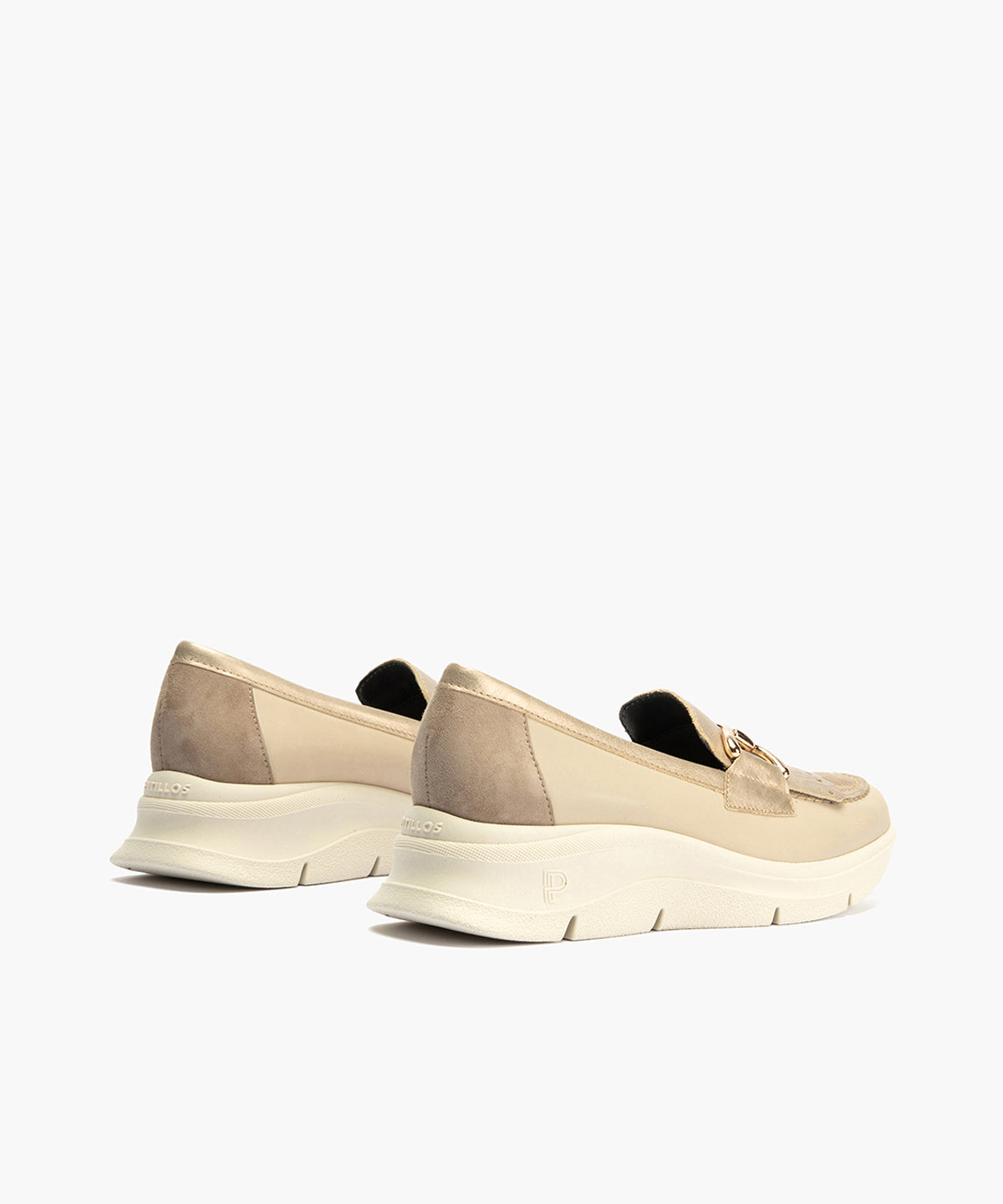 Mocasín con Flecos de mujer color piedra