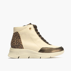 Botín con Elásticos de mujer color crema