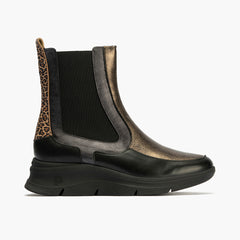 Botín Chelsey en napa de mujer color negro