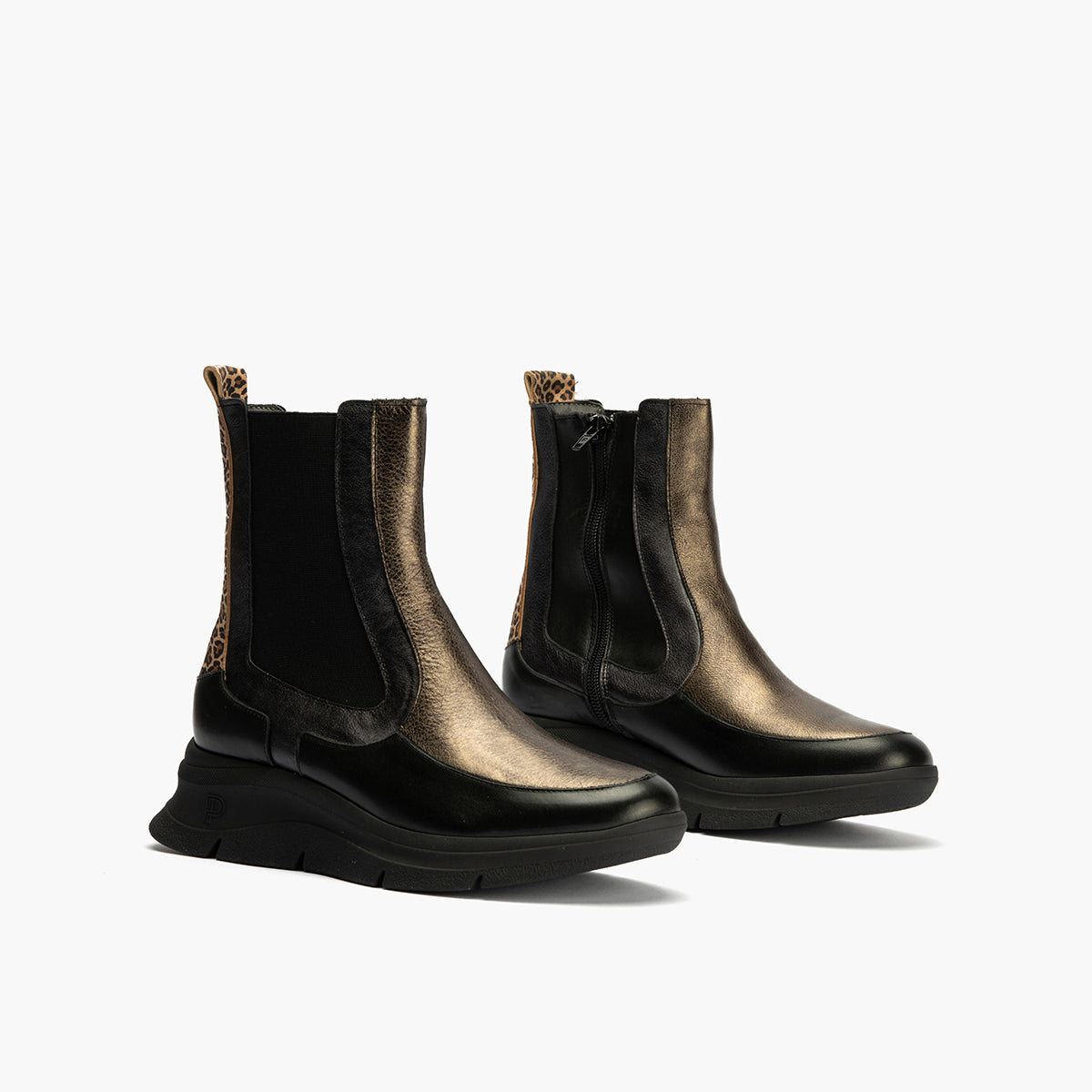 Botín Chelsey en napa de mujer color negro