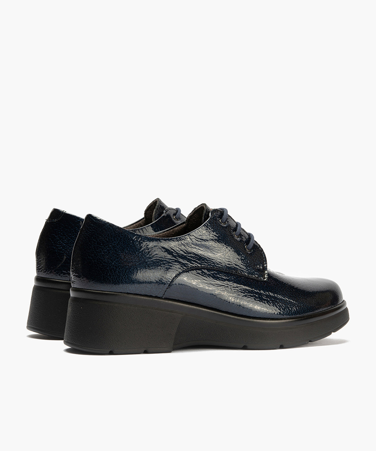 Blucher en Charol con cordones de mujer color marino