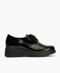Blucher en Charol con cordones de mujer color negro