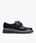 Blucher en Charol con cordones de mujer color marino