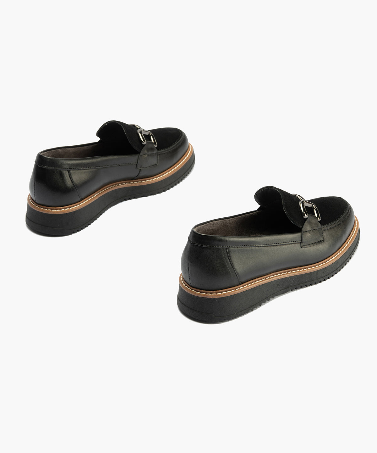 Mocasín Combinado Ante de mujer color negro