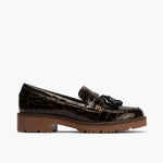 Mocasín en Coco con adorno de mujer color marron