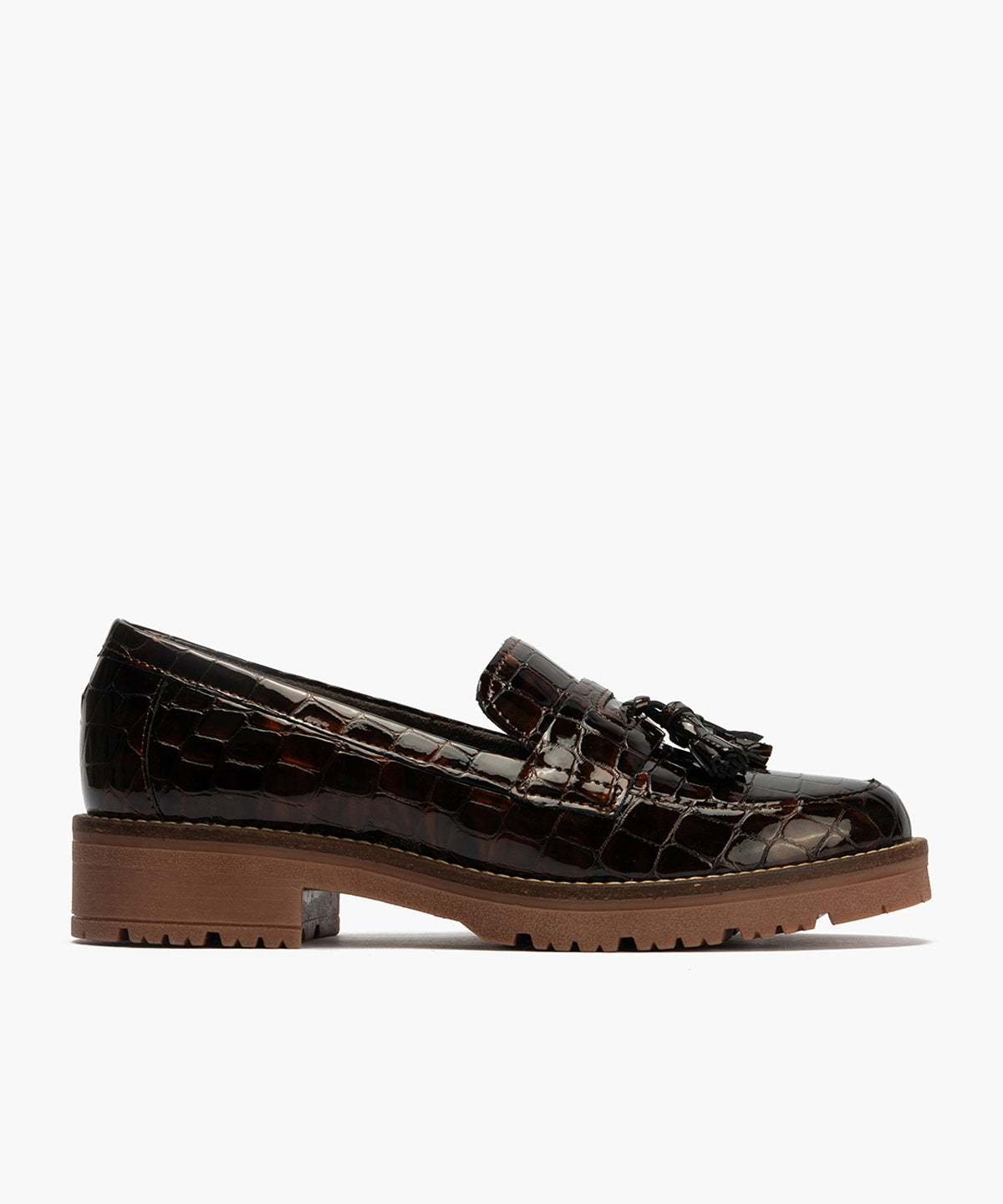 Mocasín en Coco con adorno de mujer color marron