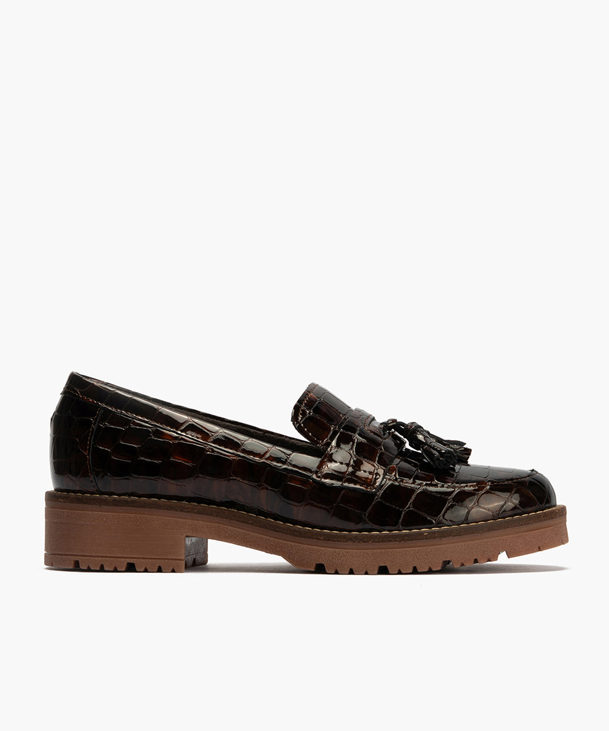 Mocasín en Coco con adorno de mujer color marron