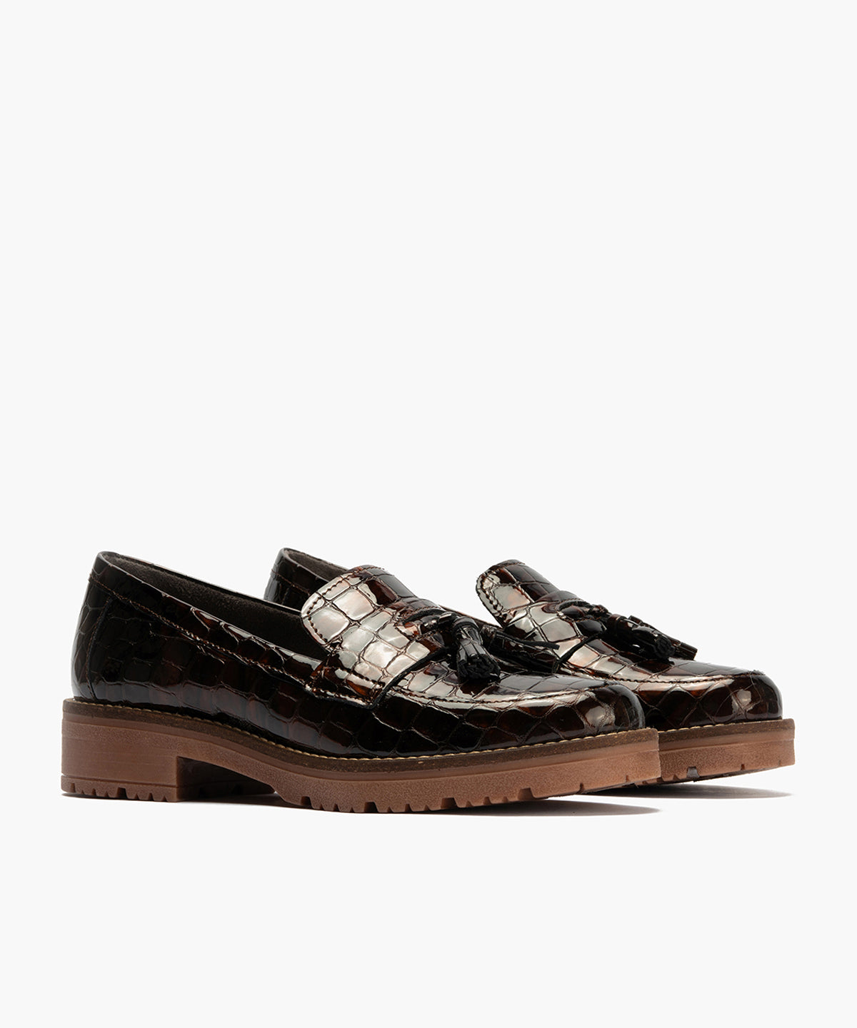 Mocasín en Coco con adorno de mujer color marron