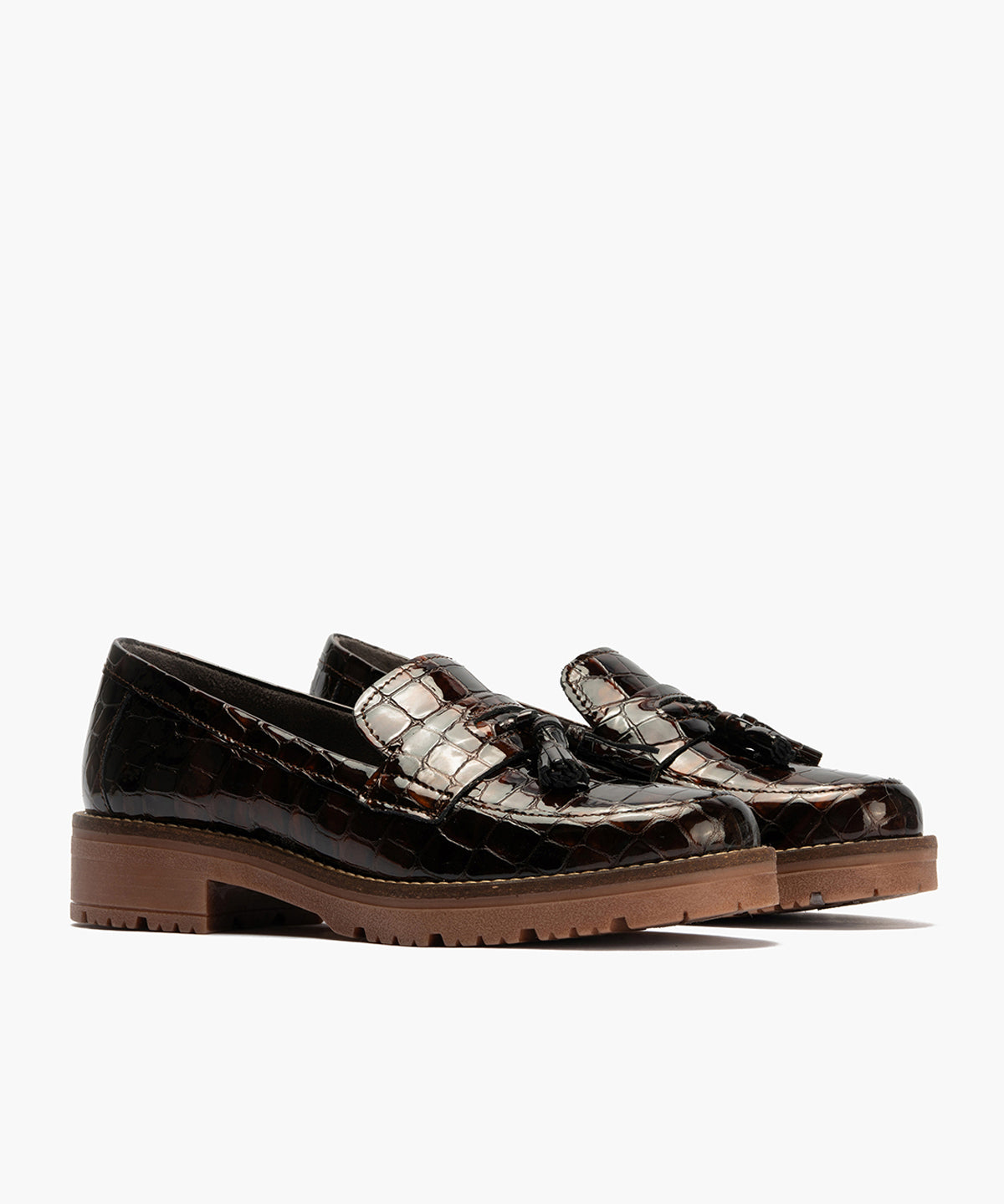 Mocasín en Coco con adorno de mujer color marron