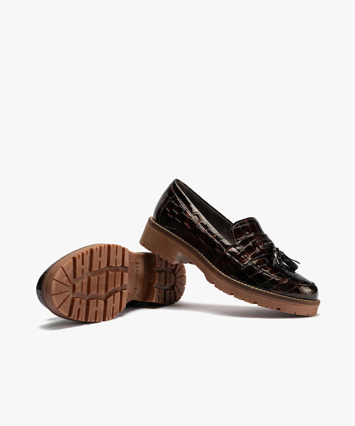 Mocasín en Coco con adorno de mujer color marron
