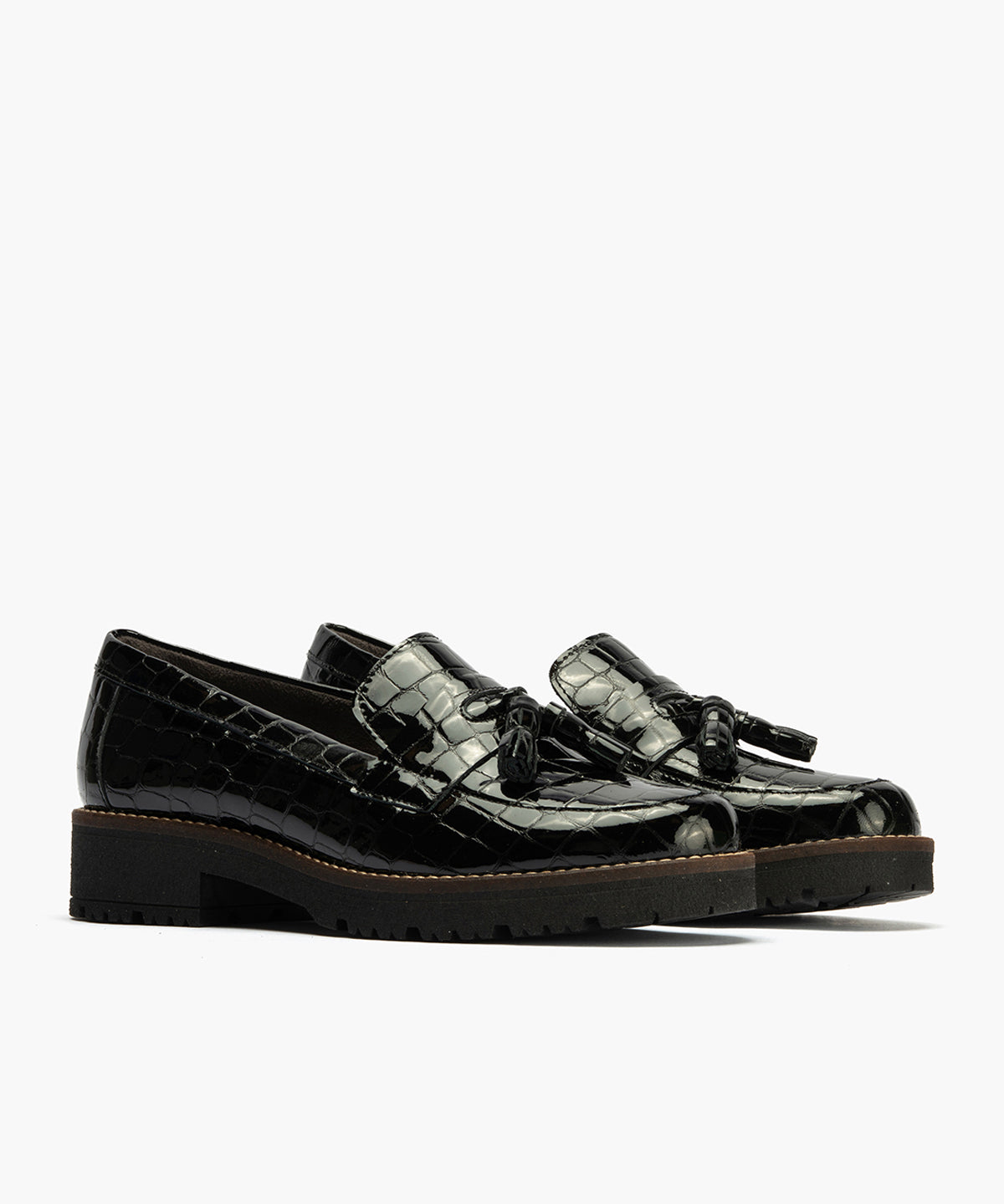 Mocasín en Coco con adorno de mujer color negro