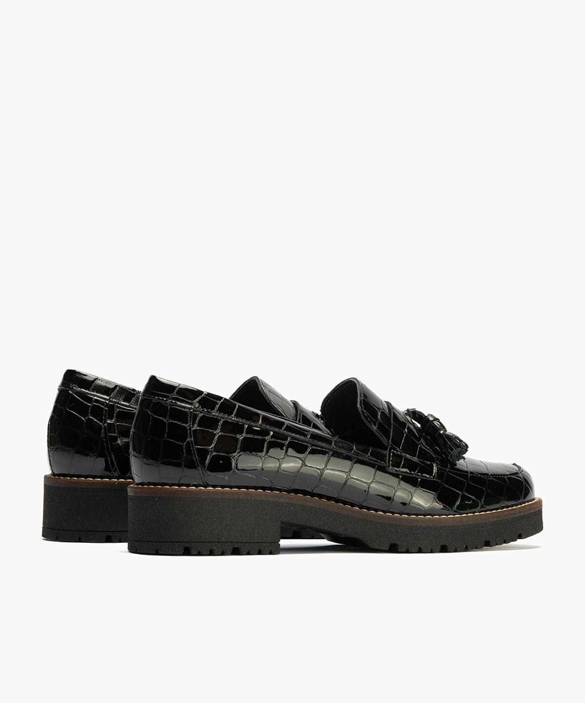 Mocasín en Coco con adorno de mujer color negro