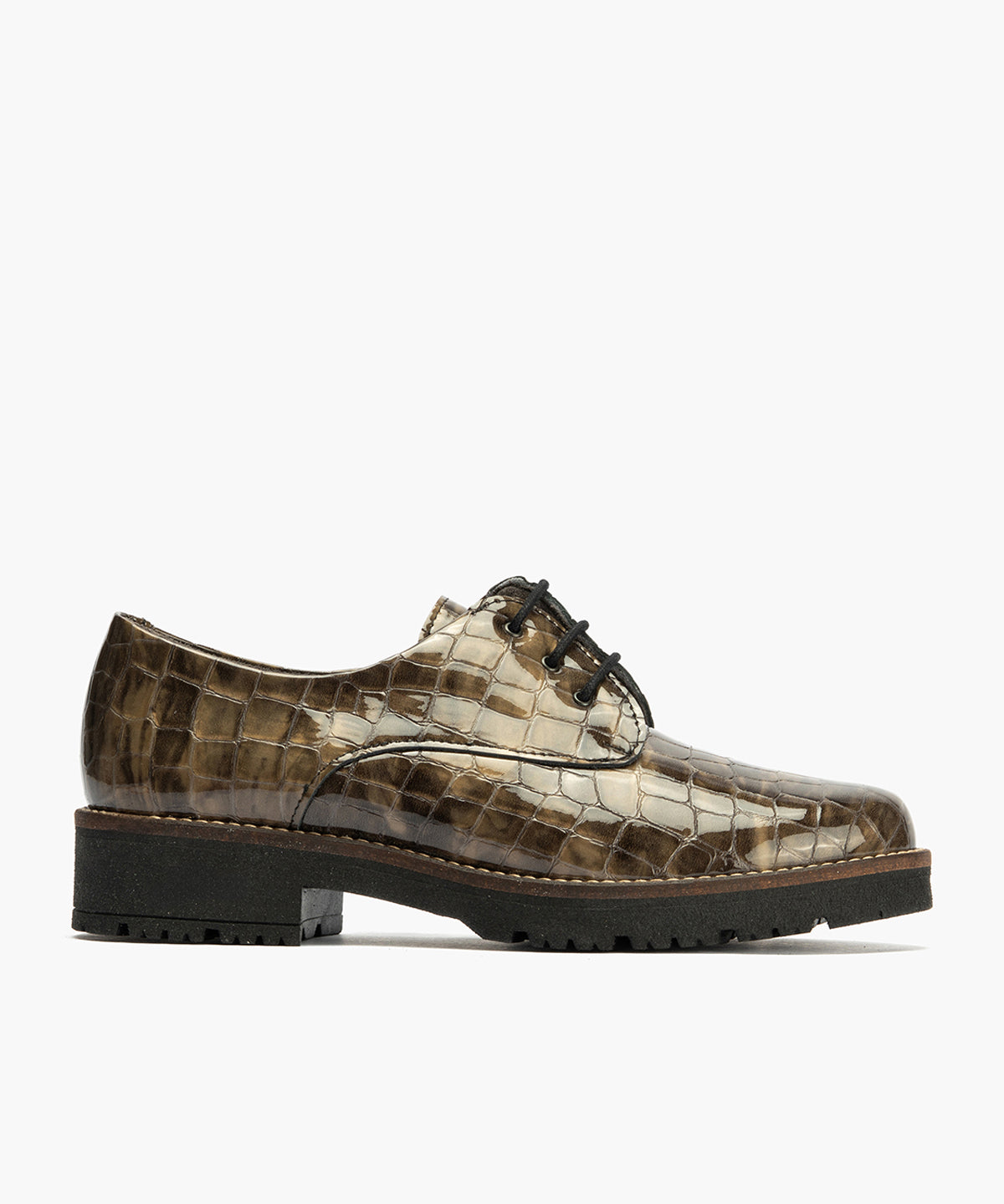 Blucher en Coco con cordones de mujer color humo