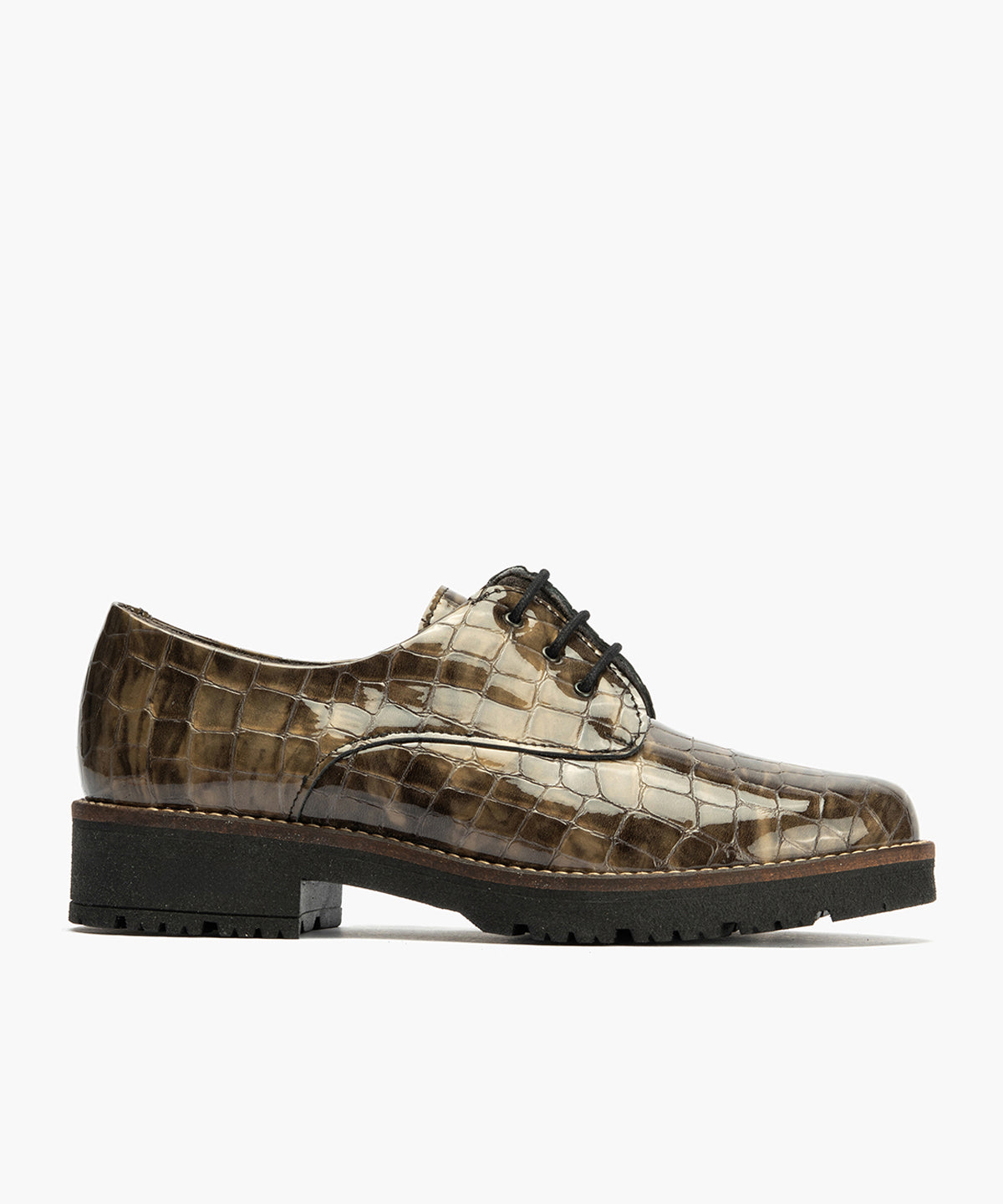 Blucher en Coco con cordones de mujer color humo