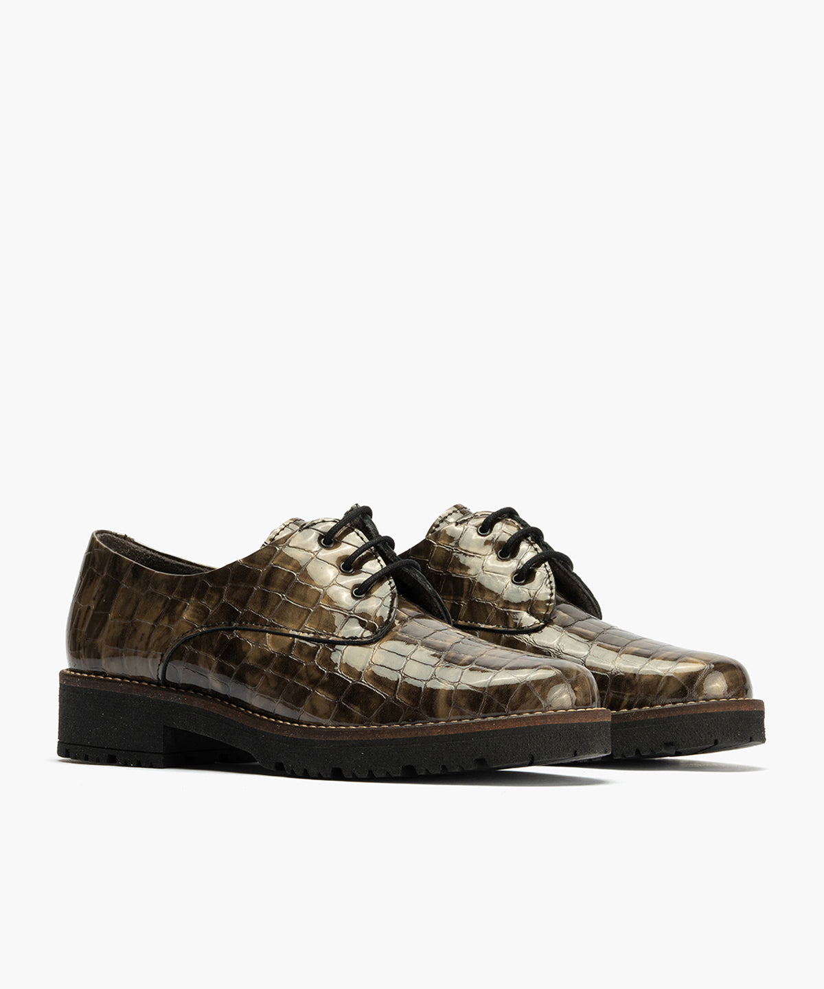 Blucher en Coco con cordones de mujer color humo