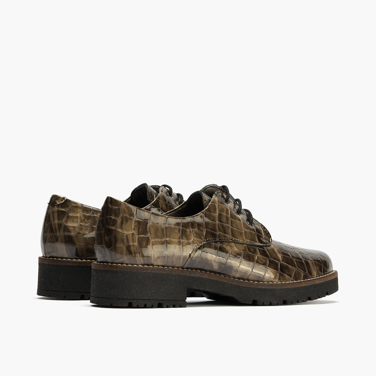 Blucher en Coco con cordones de mujer color humo