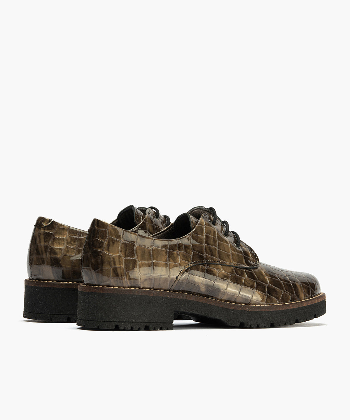 Blucher en Coco con cordones de mujer color humo