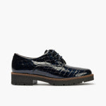 Blucher en Coco con cordones de mujer color marino