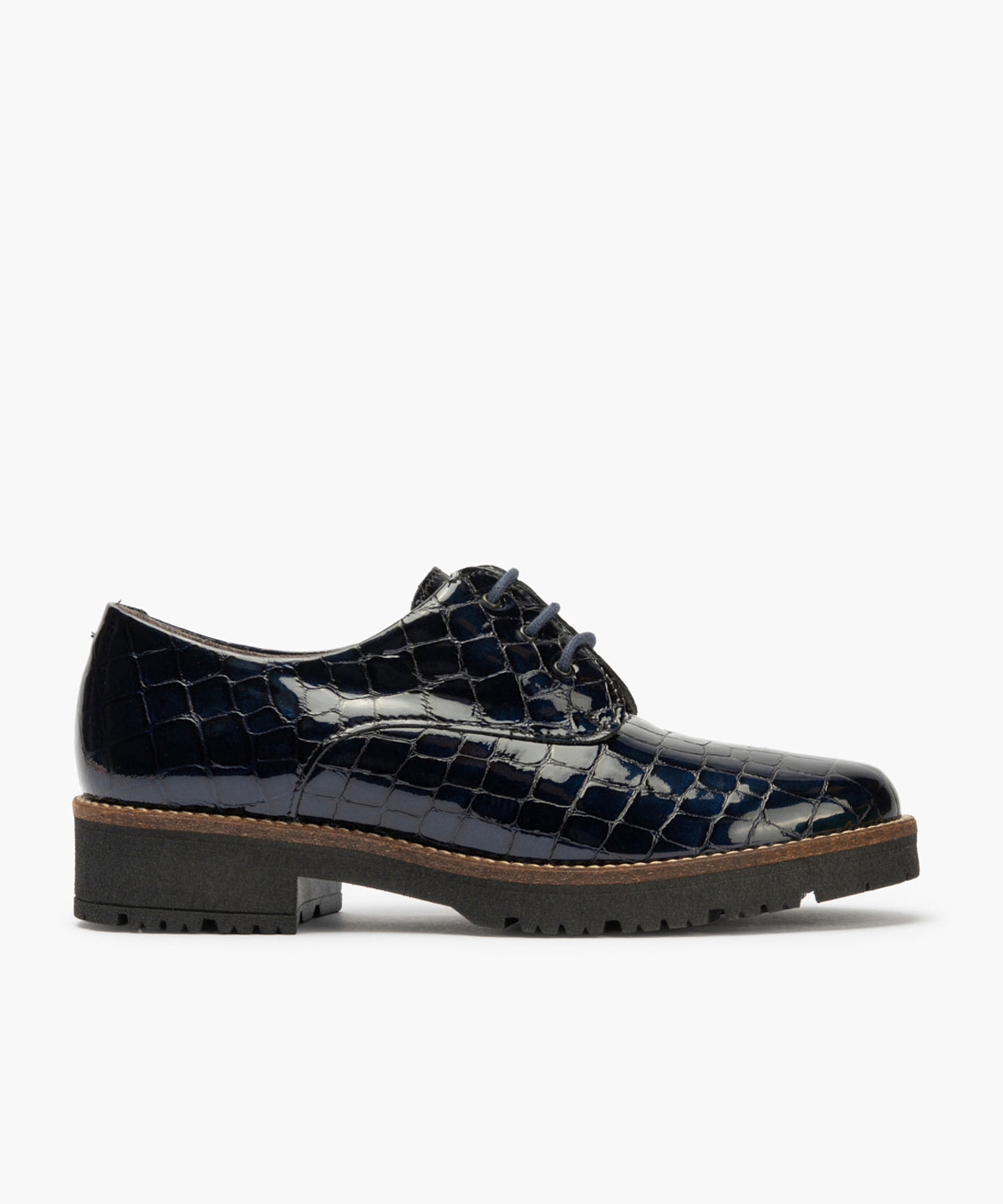 Blucher en Coco con cordones de mujer color marino