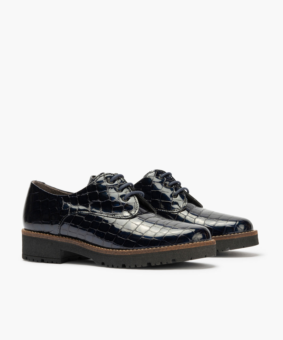 Blucher en Coco con cordones de mujer color marino