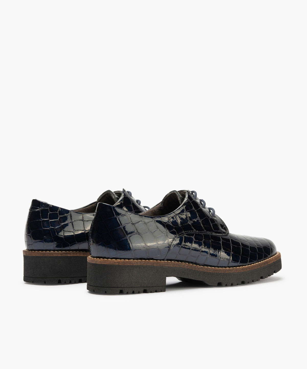 Blucher en Coco con cordones de mujer color marino