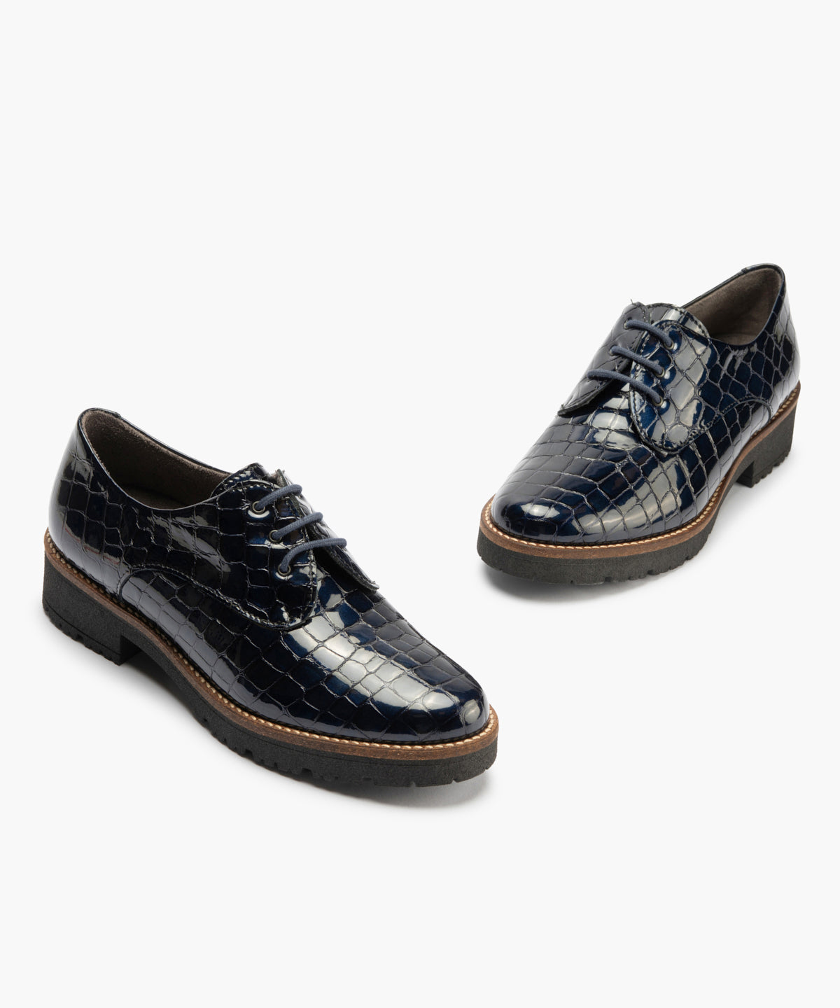 Blucher en Coco con cordones de mujer color marino
